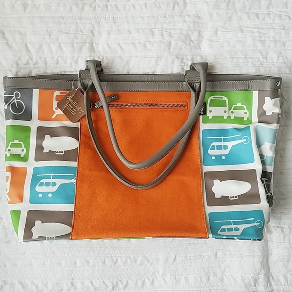 Dwell Unisex Transportation Diaper Bag - Picture 1 of 8